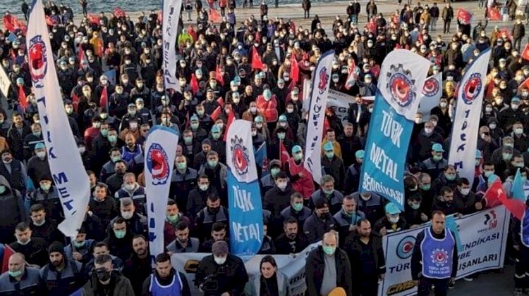 Türk Metal işçileri İzmir’de miting yaptı: Onurumuzu çiğnetmeyiz