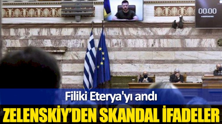 Ukrayna'nın Türkiye'ye ihaneti. Zelenski Yunan Parlamentosu'da skandal ifadeler: Filiki Eterya'yı andı