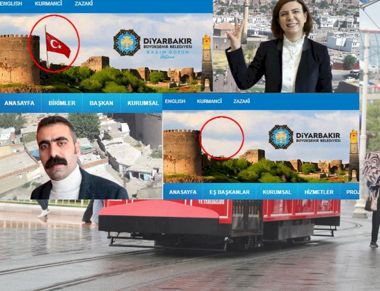 Web sitesindeki Türk bayrağını kaldıran Diyarbakır Büyükşehir Belediyesi tepkilerin ardından geri adım attı