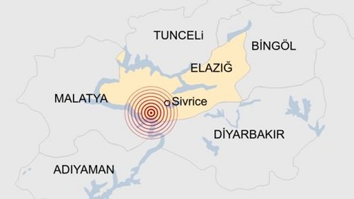 Elazığ'da deprem: Büyüklüğü 6,8, derinliği 6,75 kilometre
