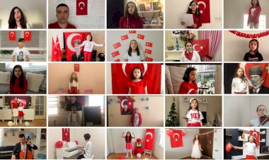 ÖĞRENCİLER 23 NİSAN’IN 100. YIL COŞKUSUNU ONLINE YAŞADI