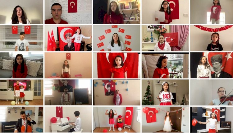 ÖĞRENCİLER 23 NİSAN’IN 100. YIL COŞKUSUNU ONLINE YAŞADI