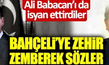 DEVA Partisi Genel Başkanı Ali Babacan'dan Devlet Bahçeli'ye zehir zemberek sözler