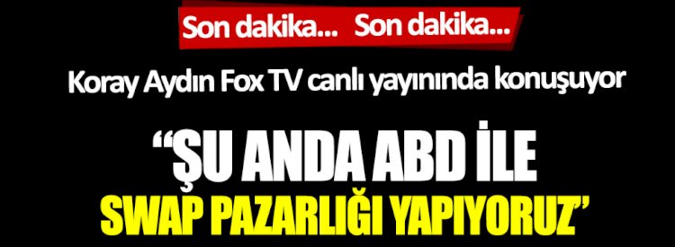 Koray Aydın Fox TV canlı yayınında konuşuyor