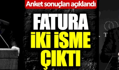 Anket sonuçlarında fatura Berat Albayrak ve Süleyman Soylu'ya çıktı