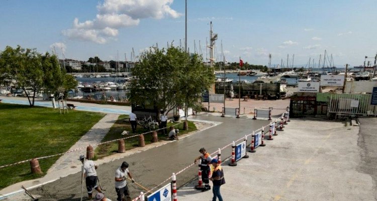 ​BAKIRKÖY SAHİLDEKİ BİSİKLET YOLLARI ONARILIYOR