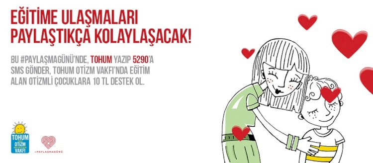 1 Aralık Paylaşma Günü’nde Otizmli Çocukların Eğitime Ulaşmaları Paylaştıkça Kolaylaşacak!