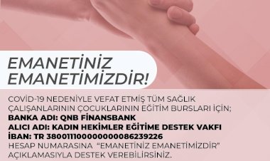 AHEF YAŞAMINI YİTİREN SAĞLIK ÇALIŞANLARININ ÇOCUKLARINI UNUTMADI