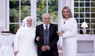64 YAŞINDAKİ KADRİYE TEYZE İLK KEZ GELİNLİK GİYDİ