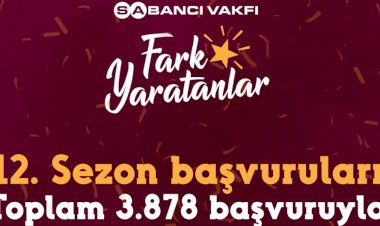 SABANCI VAKFI FARK YARATANLAR PROGRAMINA REKOR BAŞVURU