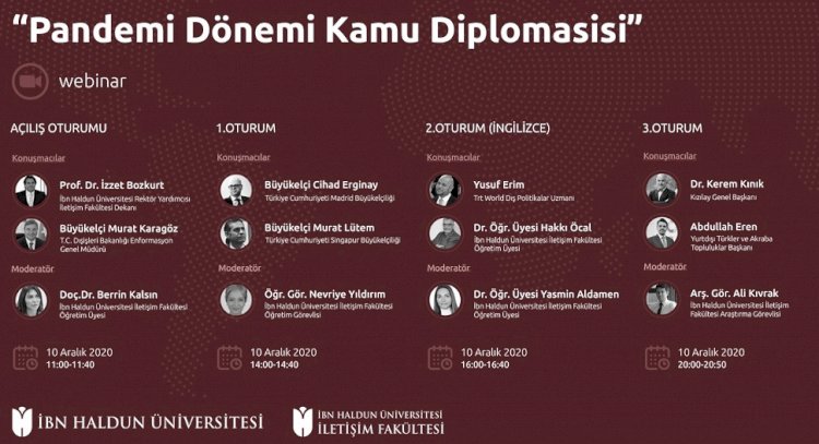 İHÜ’den “Pandemi Döneminde Kamu Diplomasisi” Webinarı