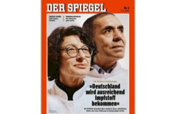 Ünlü Alman dergisi, Prof. Uğur Şahin ve Özlem Türeci'yi 2021'in ilk sayısında kapağına taşıdı