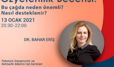 Pandemi döneminde çevrimiçi çocuklar ve gençler için özyeterlilik becerisi semineri