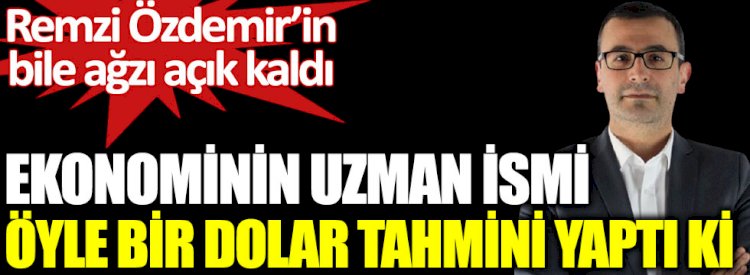 Ekonominin uzman ismi Evren Devrim Zelyut öyle bir dolar tahmini yaptı ki Remzi Özdemir'in bile ağzı açık kaldı
