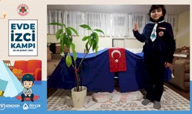 İZCİLER KAMP ÖZLEMİNİ EVLERDE GİDERDİ...