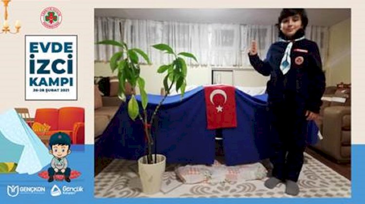 İZCİLER KAMP ÖZLEMİNİ EVLERDE GİDERDİ...