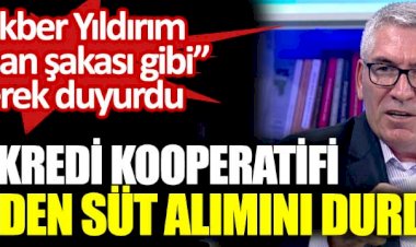 Ali Ekber Yıldırım '1 Nisan şakası gibi' diyerek duyurdu. Tarım Kredi Kooperatifi çiftçiden süt alımını durdurdu
