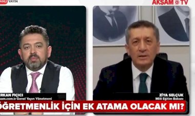 Milli Eğitim Bakanı Ziya Selçuk, aksam.com.tr Genel Yayın Yönetmeni Serkan Fıçıcı'nın konuğu oldu