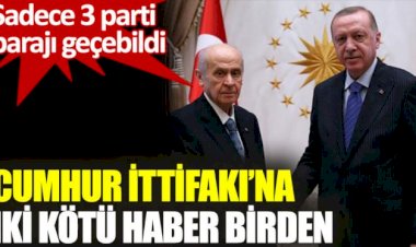 Son anketten Cumhur İttifakı’na iki kötü haber birden