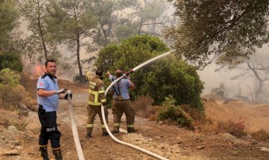 BODRUM BELEDİYESİ YANGIN YERİNDE, MÜCADELE SÜRÜYOR