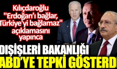 Dışişleri Bakanlığı ABD'ye tepki gösterdi