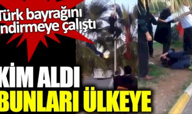 Alanya’da Türk bayrağını indirmeye çalıştı
