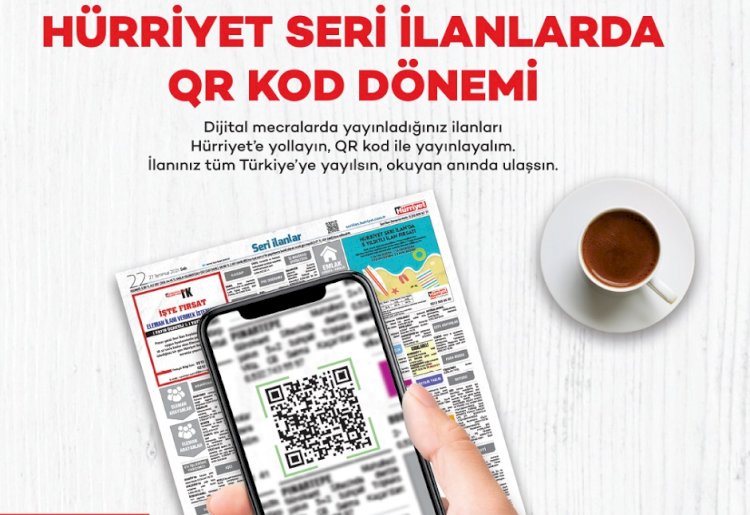 Hürriyet Seri İlanlarda QR Kod Dönemi