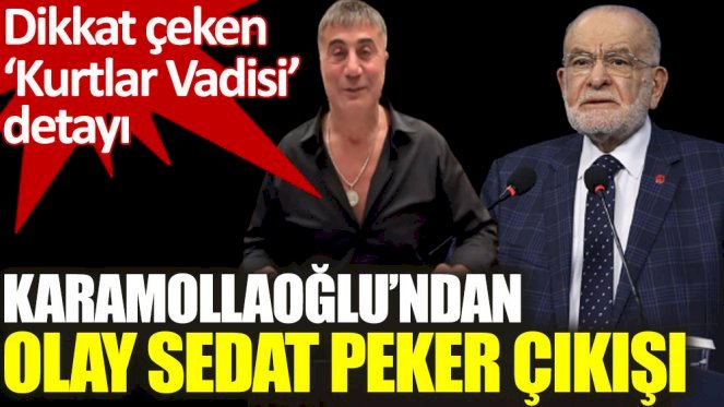 Karamollaoğlu’ndan olay Sedat Peker çıkışı