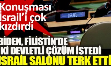 Biden BM Genel Kurulu'nda konuştu, İsrail salonu terk etti