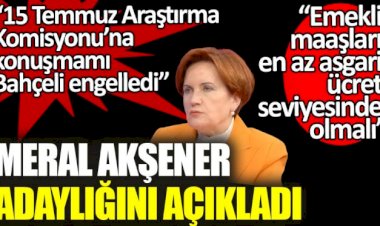 İYİ Parti lideri Akşener canlı yayında adaylığını açıkladı