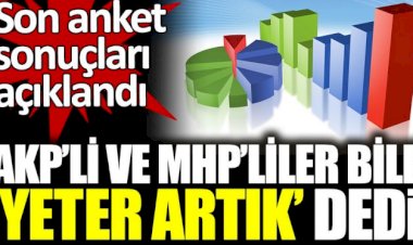 AKP'li ve MHP'liler bile 'yeter artık' dedi