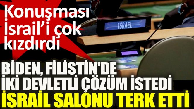 Biden BM Genel Kurulu'nda konuştu, İsrail salonu terk etti