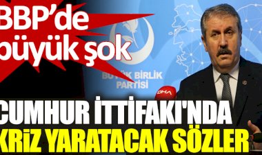 BBP'de büyük şok. Cumhur İttifakı'nda kriz yaratacak sözler
