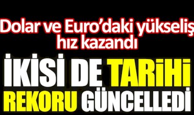 Dolar ve Euro tarihi rekorunu güncelledi