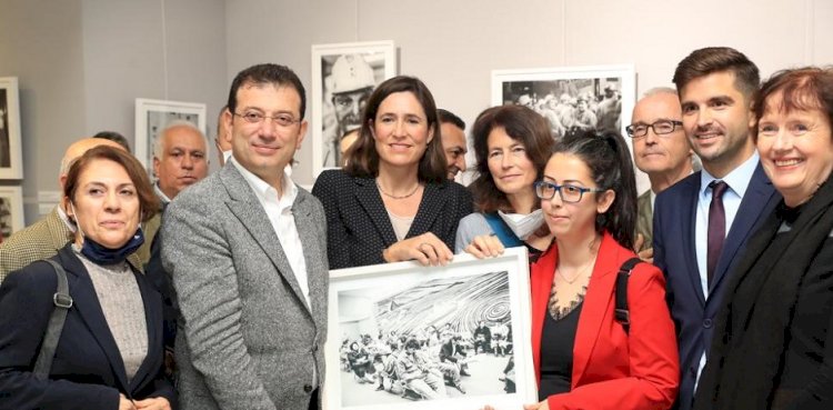 İMAMOĞLU ALMANYA’YA GÖÇ SERGİSİNDE KONUŞTU: