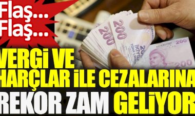 Vergi ve harçlar ile cezalarına rekor zam geliyor