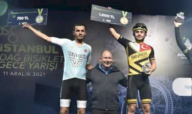 Dağ Bisikleti Gece Yarışı Nefesleri Kesti
