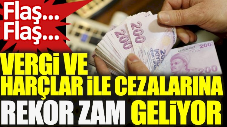 Vergi ve harçlar ile cezalarına rekor zam geliyor
