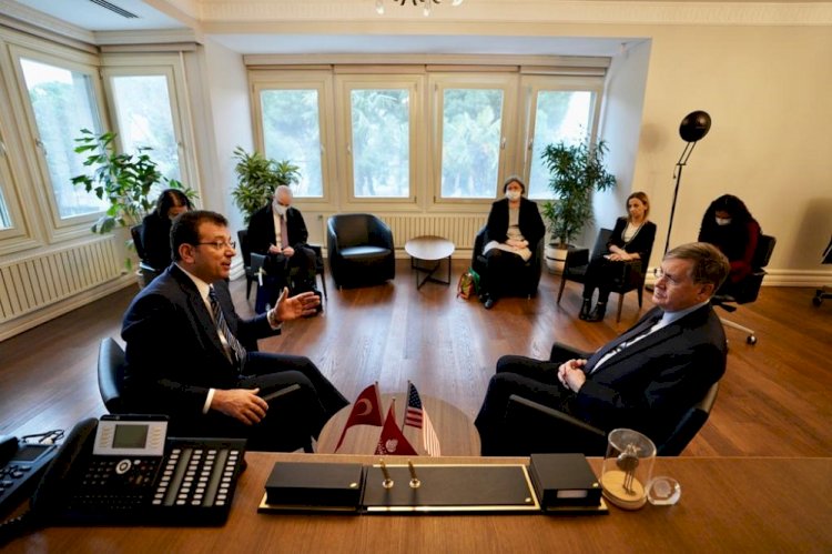 ESKİ ABD BÜYÜKELÇİSİ SATTERFİELD’DAN İMAMOĞLU’NA VEDA ZİYARETİ