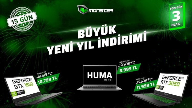 Monster Notebook’un Büyük Yeni Yıl İndirimi Başladı!