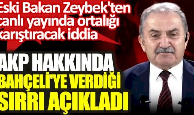 Eski Bakan Namık Kemal Zeybek'ten canlı yayında ortalığı karıştıracak iddia!