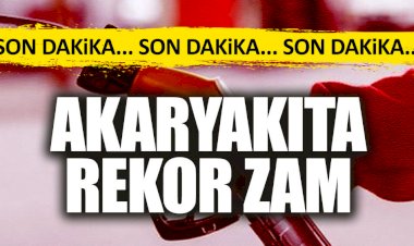 Son dakika... Akaryakıta rekor zam