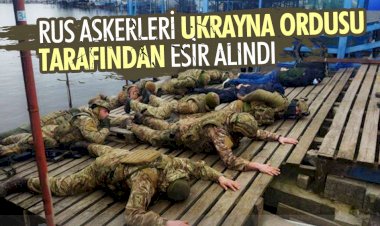 Rus askerleri Dinyeper Nehri'nde esir alındı
