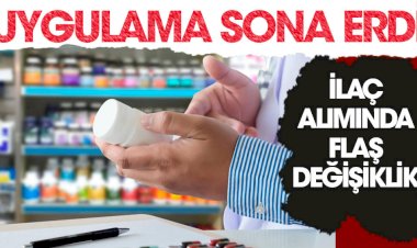 Uygulama sona erdi. İlaç alımında flaş değişiklik