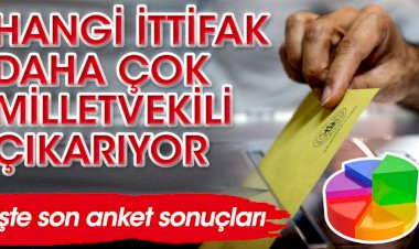 Olası bir seçimde hangi ittifak daha fazla vekil çıkartacak? Son ankette dikkat çeken sonuçlar