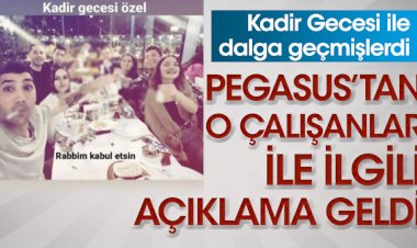 Kadir Gecesi'nde bu fotoğrafı paylaşmışlardı. Pegasus'tan o çalışanlarıyla ilgili açıklama geldi