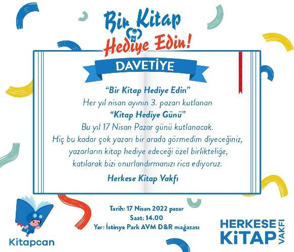 “Bir Kitap Hediye Edin!”  “Kitap Hediye Günü” kutlanıyor