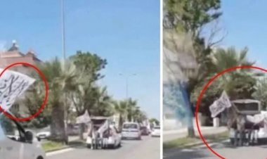 'Taliban bayraklı' düğün konvoyuna soruşturma açıldı