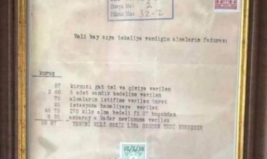 Atatürk’ün Niğde’den sipariş ederek parasını ödediği elmaların faturası