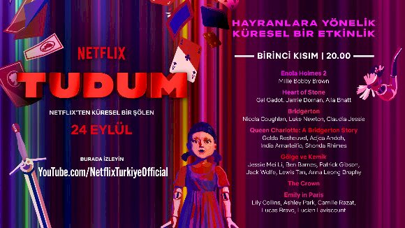Netflix, 24 Eylül'de düzenlenecek TUDUM: Netflix'ten Küresel Bir Şölen'in programını açıkladı.
